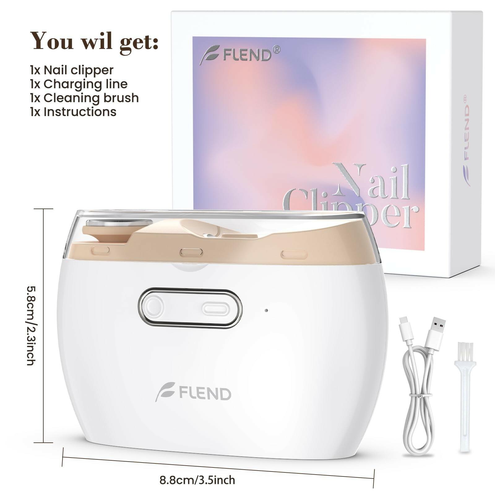 Electric Nail Clipper,2-in-1 Automatic Nail Clipper,Electric Nail Grinder,40DB