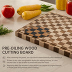 THETCHRY Cutting Boards for Kitchen, 17"X12"X0.8" Checkered Cutting Board
