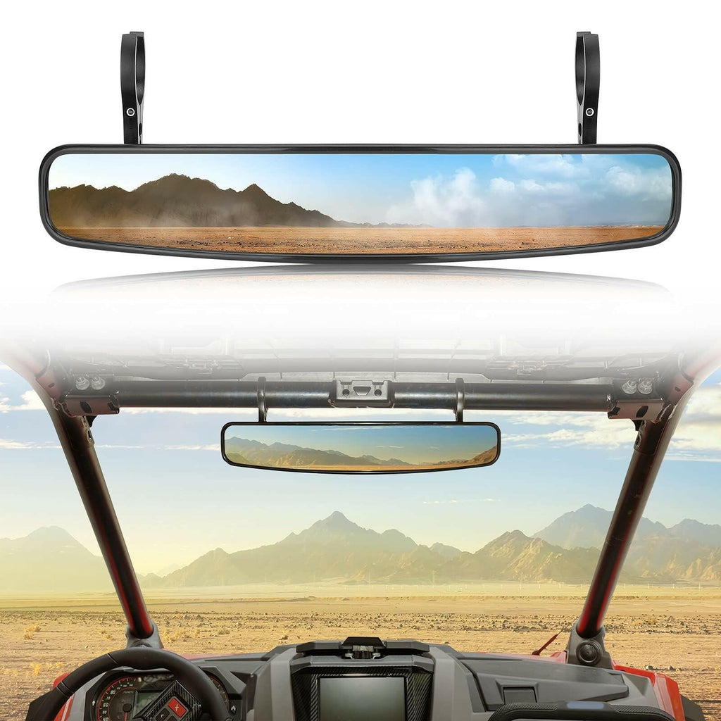 KEMIMOTO UTV Rearview Mirror, 15" UTV Race Convex Center Mirror with 3/4 1.75"