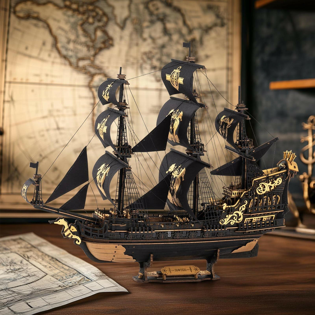 ROKR 3D Wooden Puzzle Seahorse Barque Model Kit Gift Adults Teen