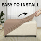Easy-Going 100% Dual Waterproof Stretch Ottoman Cover Rectangle Folding Storage