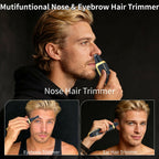 Yunmiss Nose and Ear Hair Trimmer for Men Women,2 in 1 LED Display Eyebrow Hair