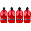 Bushman 4 Pack U-Jug Storage Jug, Portable Plastic Container, 5.5 Gal, Red