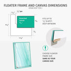 Pixy Canvas Size 7x9in Floater Frame 3/4in Deep Canvas Nordic White Oak Portrait