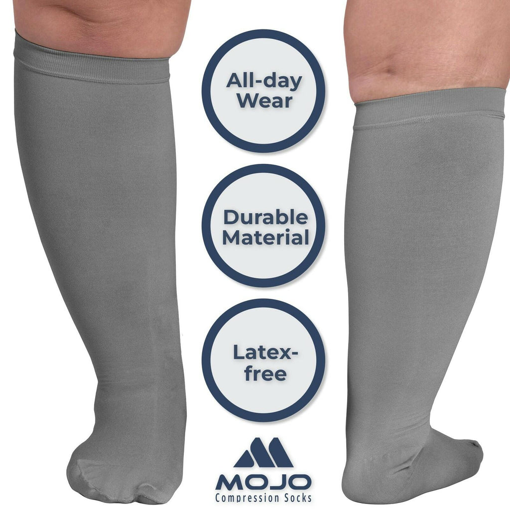 Mojo Compression Socks for Women and Men 20-30mmHg Knee High - Unisex Medical