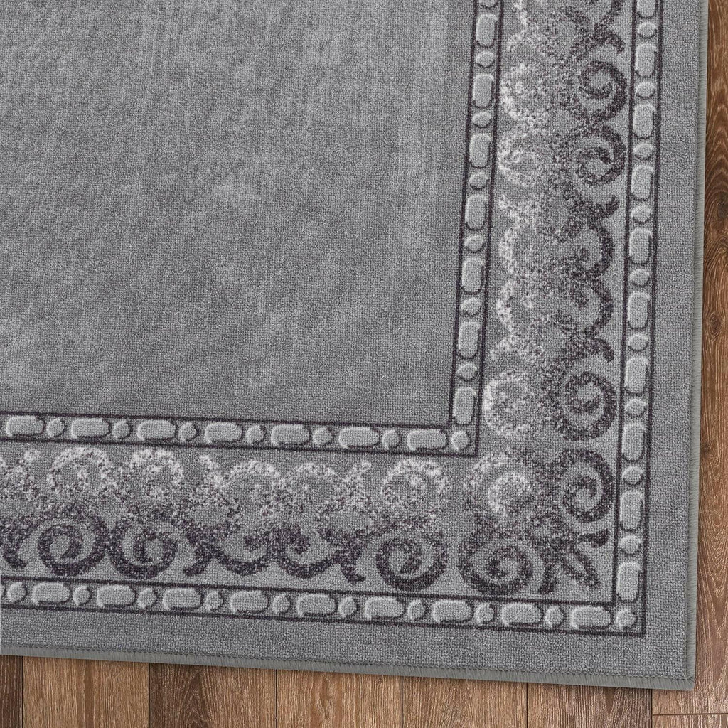 Grey Antep Rugs Alfombras Bordered Modern 3x5 Non-Slip (Non-Skid) Low Pile