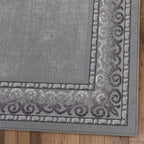 Grey Antep Rugs Alfombras Bordered Modern 3x5 Non-Slip (Non-Skid) Low Pile