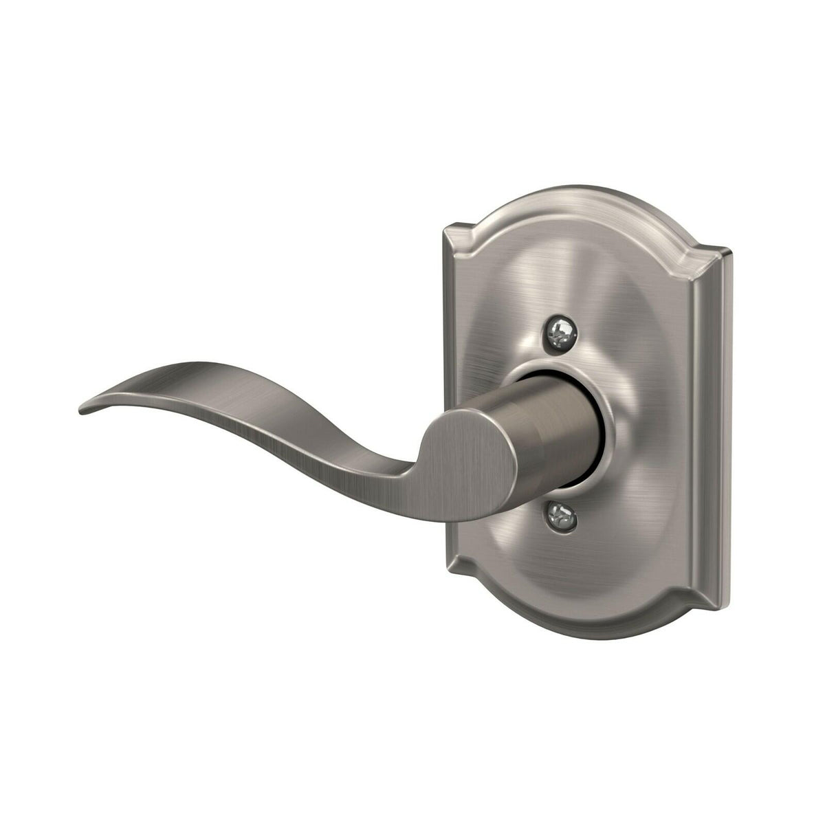 SCHLAGE Accent Non-Turning Dummy Door Handle, Right Handed, Satin Nickel