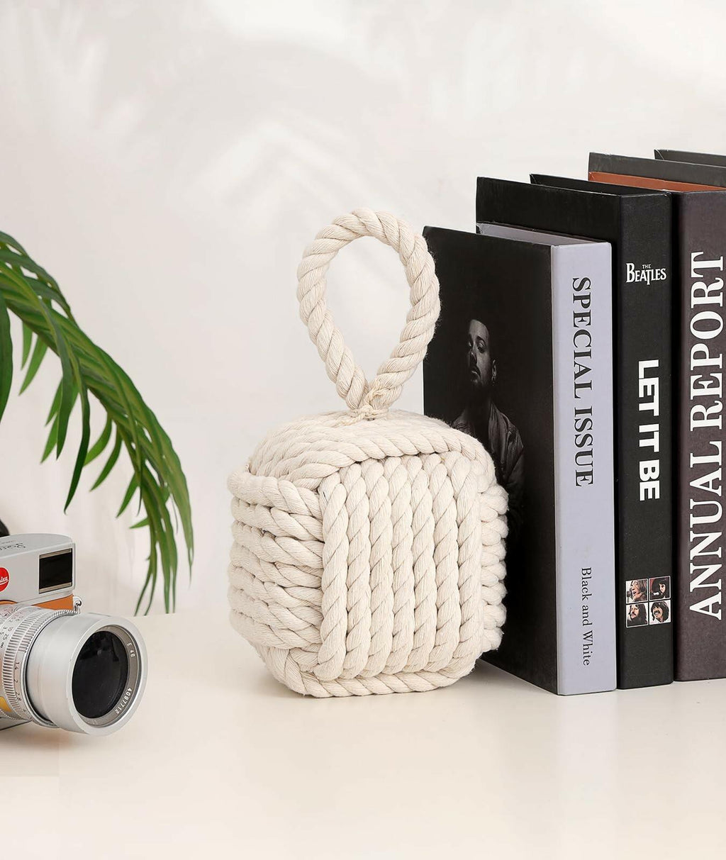 Optish Decorative Door Stoppers for Standard Interior Doors - Cute Rope Knot