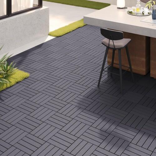 42 Pack Interlocking Deck Tiles, 12"x12"x0.8" Plastic Patio Flooring Outdoor
