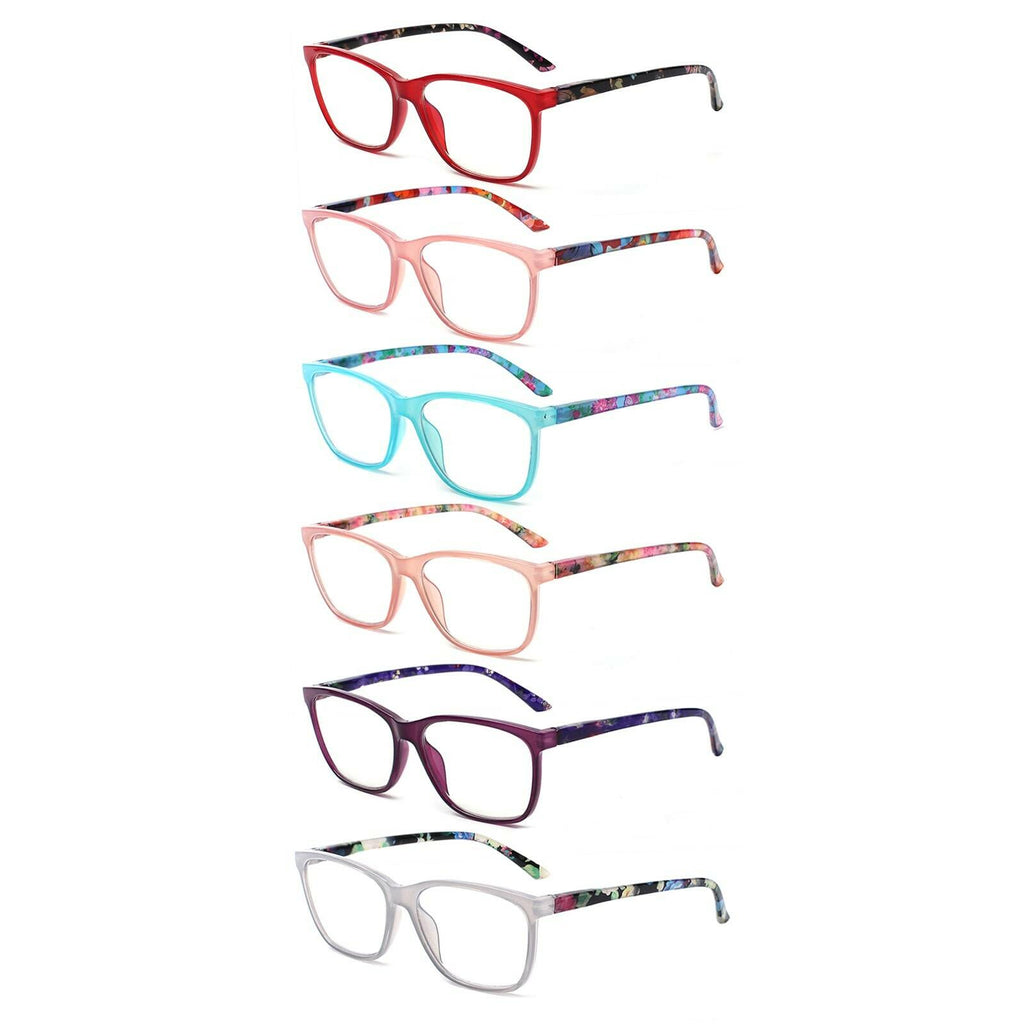 SIGVAN Ladies Reading Glasses Blue Light Blocking Spring Hinge Fashion Pattern