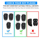 QBUC Key Fob Cover for Chevy, Car Key Fob Case with Keychain for Equinox