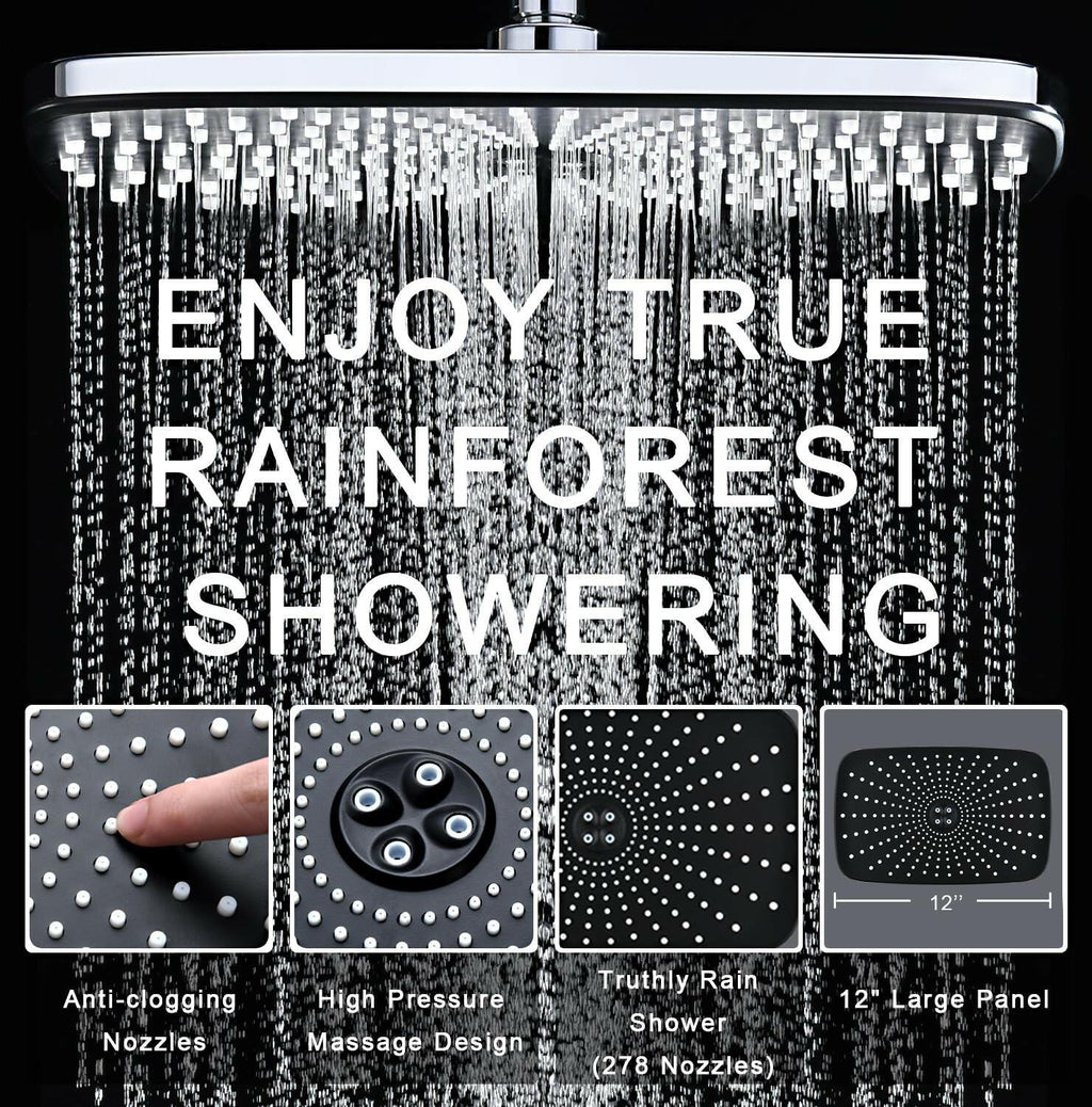 High Pressure Rain Shower Head: Upgrade Shower Heads with Handheld Spray Combo
