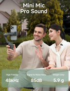 MAONO Wave T1 Mini Wireless Lavalier Microphone for iPhone 17 16 15 & Android