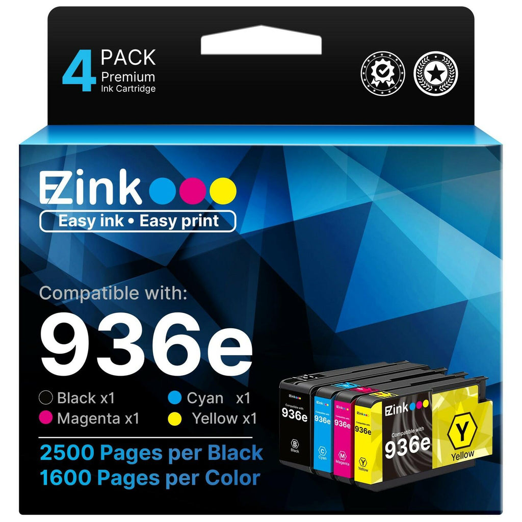 E-Z Ink 936XL 936e 936 Ink Cartridges for HP Printers Replacement for HP 936 Ink