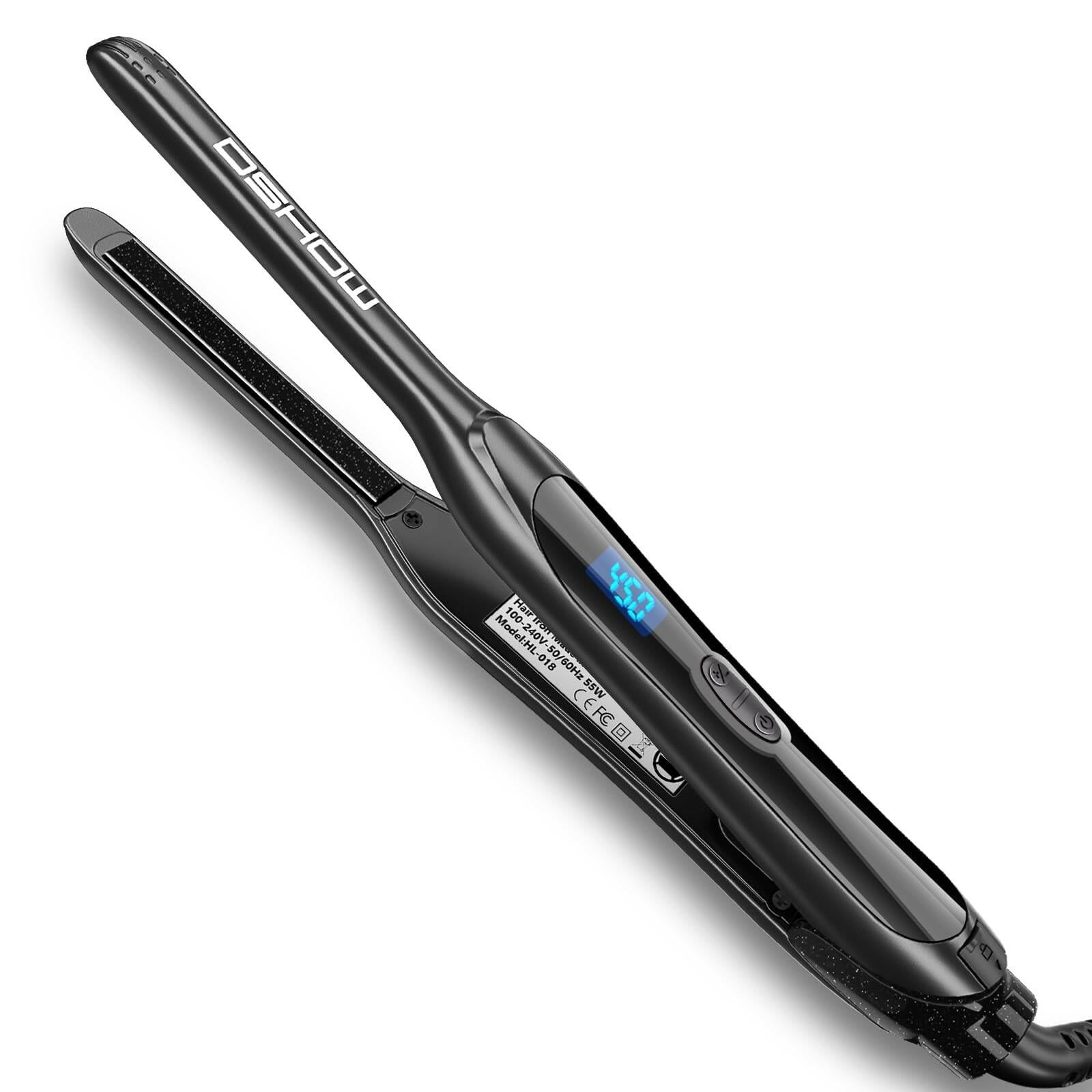 DSHOW Pencil Flat Iron, 3/10" Small Flat Irons for Short Hair, Pixie Cut and