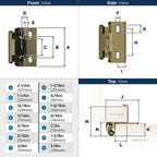 4 Packs Of 2 Amerock Cabinet Hinge 3/8 inch (10 mm) Inset 𝙷inge Satin Nickel 2