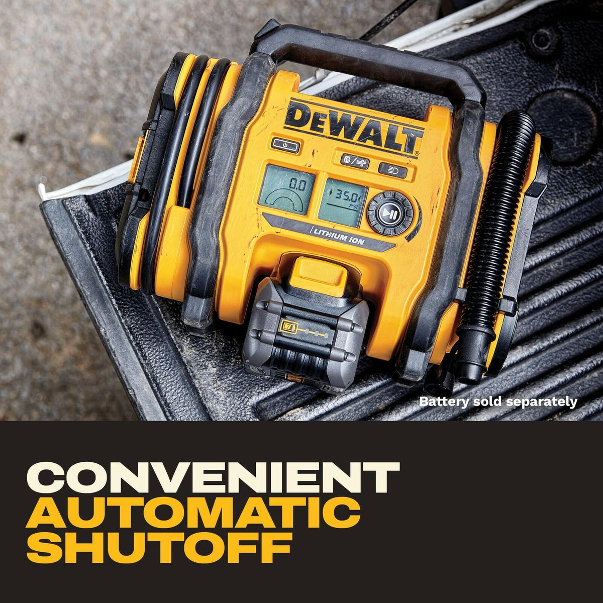 DEWALT Tire Inflator Portable Air Compressor 20V MAX, Car Air Pump with