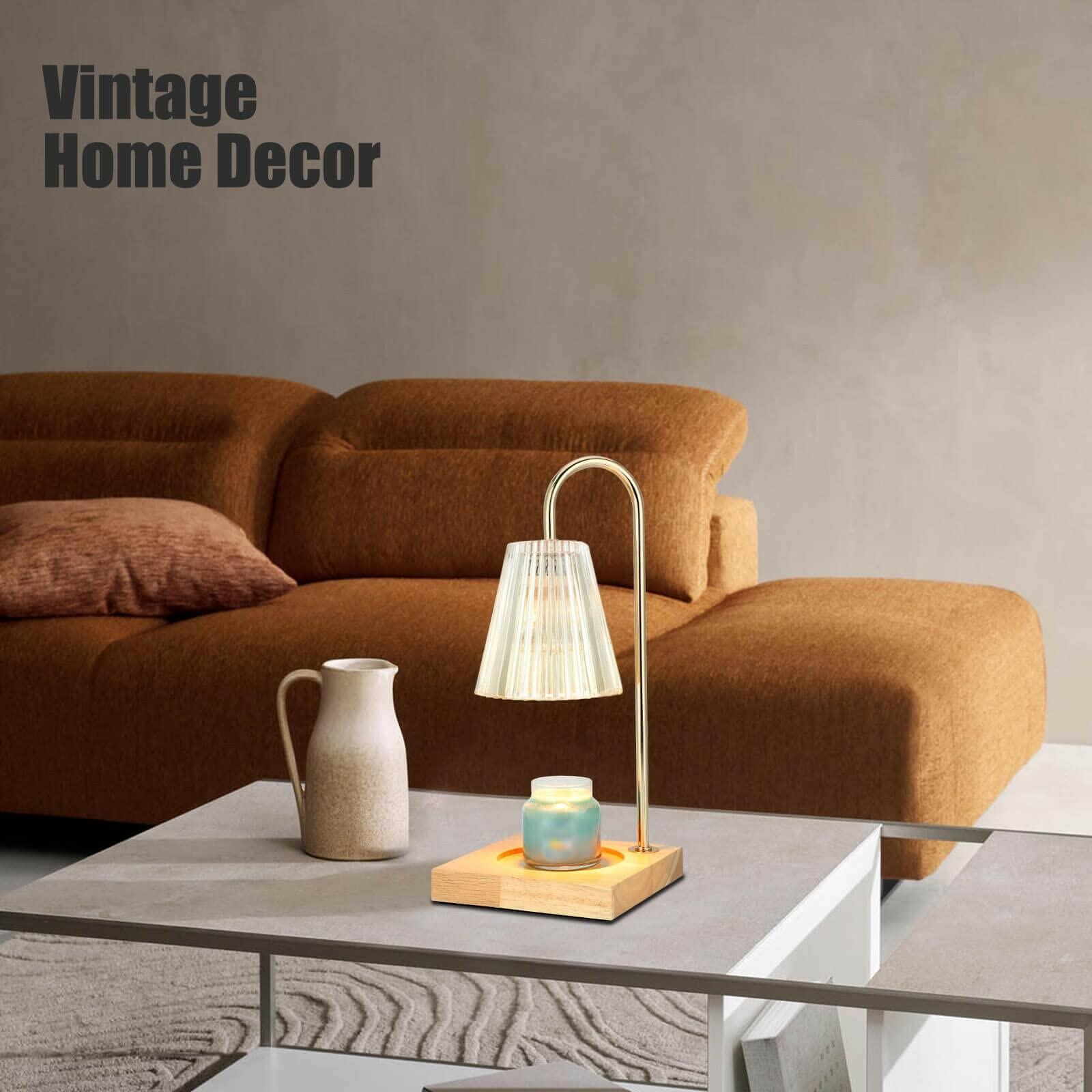 luzdiosa Candle Warmer Lamp with Timer, Vintage Electric Candle Lamp Warmer,