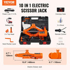 VEVOR Electric Car Jack 3 Ton 6600lbs 12V Scissor Jack Remote Control
