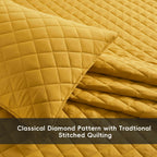 Safonory Mustard Yellow Quilt Full/Queen Size - Summer Soft Lightweight