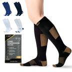 1 Pair CopperJoint Copper Compression Socks for Women & Men, 2X-Large Knee High
