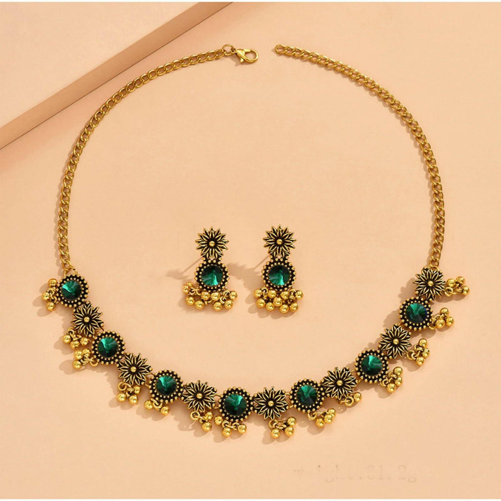 Frodete Indian Jewelry Sets for Women Traditional Bohemian Wedding Jewelry Set