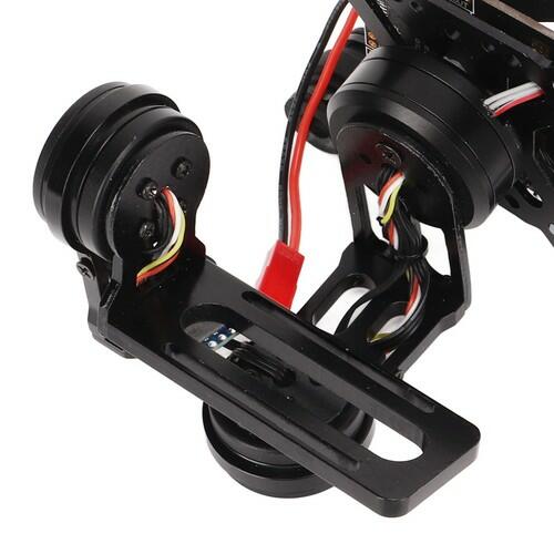 Halearo Brushless 3 Axes Camera Stabilizer Lightweight CNC Aluminum Alloy for FPV Cameras Ultra Stable Construction Black