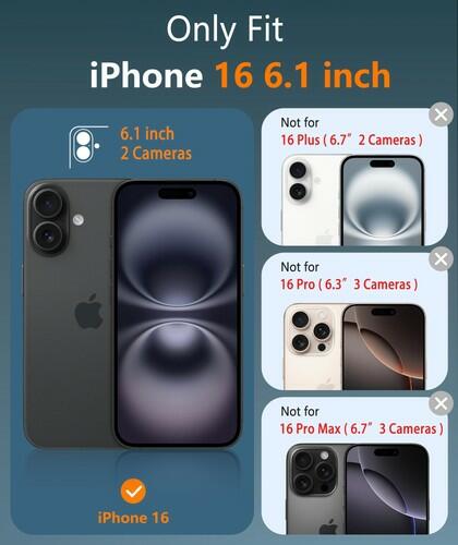 FNTCASE for iPhone 16 Phone Case: Compatible with MagSafe Slim Shockproof