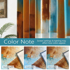 Asuexpect 52x84 Inches Rust Curtains 2 Panels Abstract Curtain Room Darkening