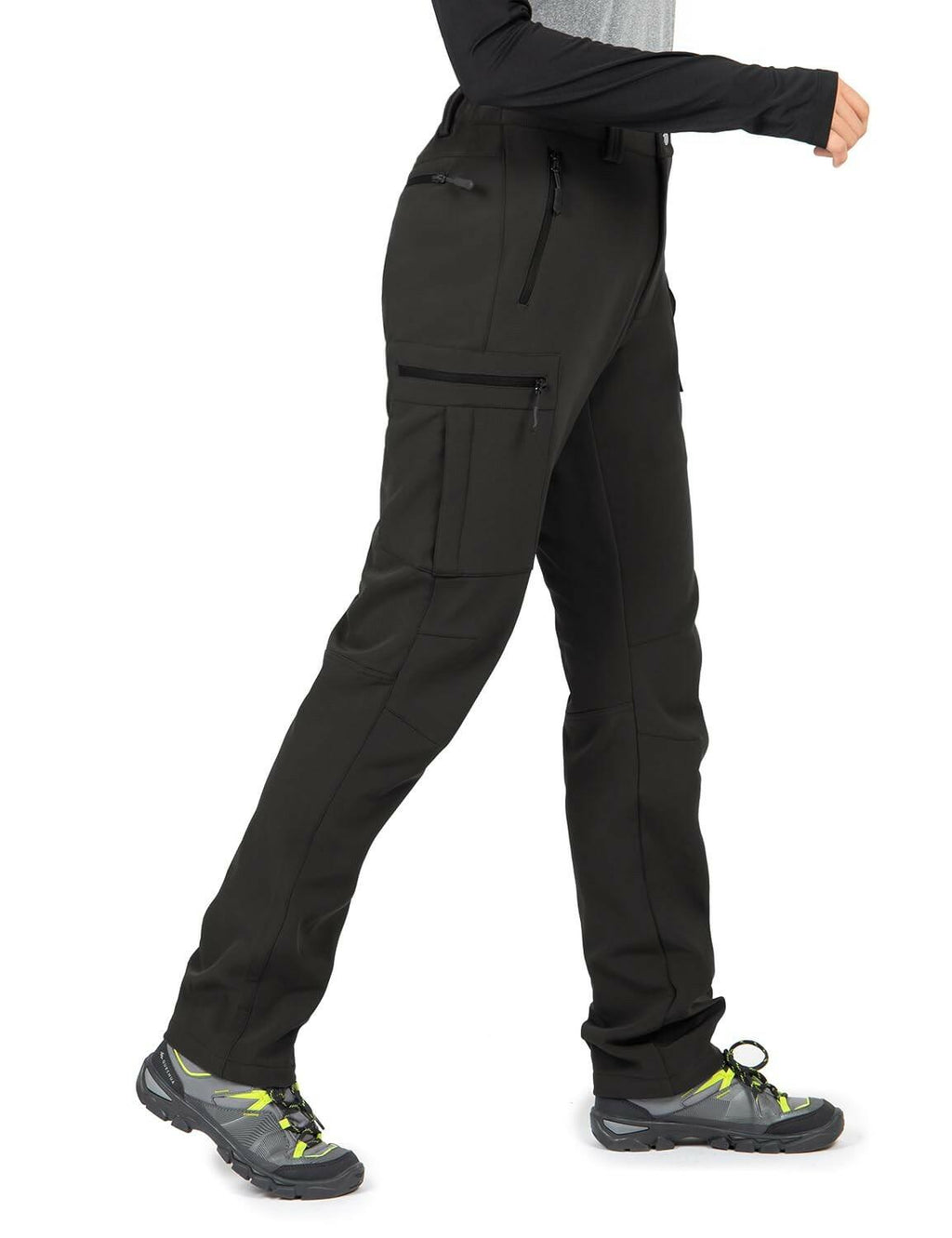 Wespornow Women's-Snow-Ski-Pants Fleece-Lined-Waterproof-Hiking-Pants Softshell
