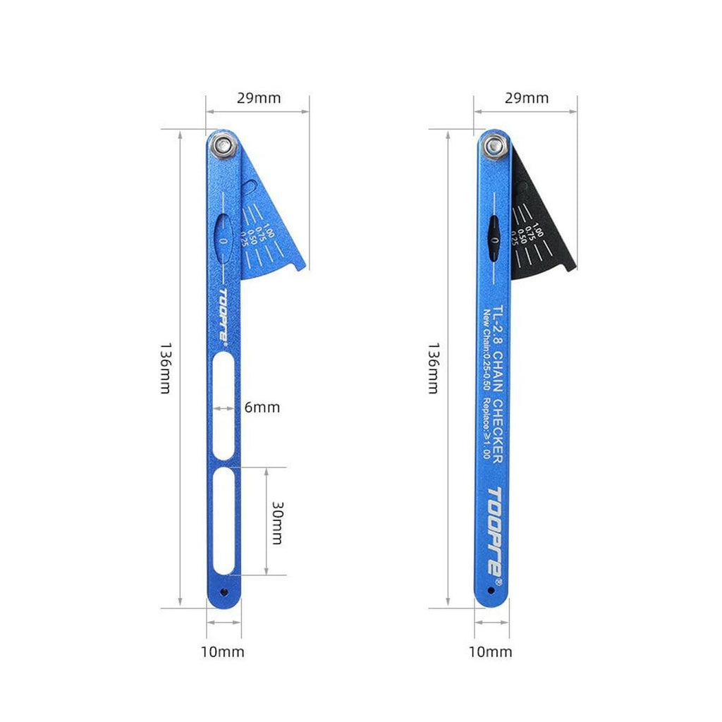 HOUSON Bicycle Chain Tester, Bicycle Chain Gauge Multi-Tool Chain wear Indicator