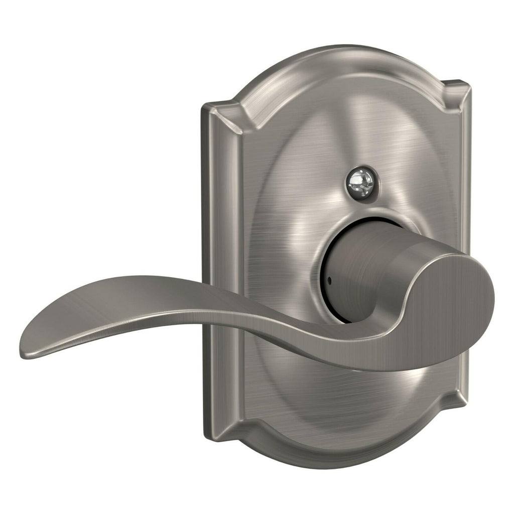 SCHLAGE Accent Non-Turning Dummy Door Handle, Right Handed, Satin Nickel