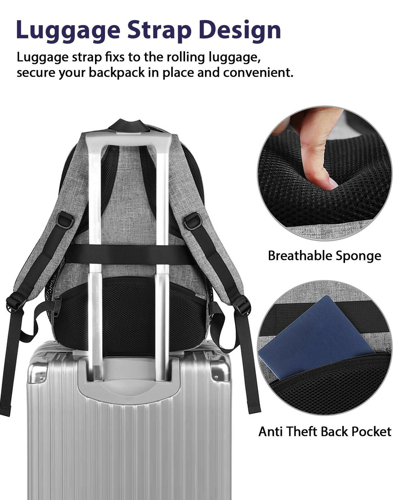MATEIN Travel Laptop Backpack, 17 Inch Work TSA Approved Carry on Backpack,