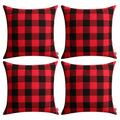 Thmyo 16x16inch  4-Pack Buffalo Check Plaid Throw Pillow Covers Farmhouse Rustic