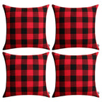 Thmyo 16x16inch  4-Pack Buffalo Check Plaid Throw Pillow Covers Farmhouse Rustic
