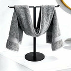 Countertop T-Shaped Stainless Steel Towel Rack, Black Hand Towel Holder with