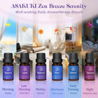 OPEN BOX - ASAKUKI Essential Oils for Diffuser – 6 Mood Essential Oil Blends