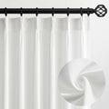 Pinch Pleated Sheer Curtains 84 Inches Long,Light Filtering Semi Sheer White