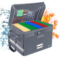 DocSafe Fireproof Document Box with Lock,File Storage Organizer with Zipper