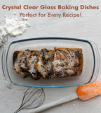 Razab LARGE 7.6 Cups/1800 ML/1.9 Qt Glass Loaf Pan with Lids - Meatloaf Pan BPA