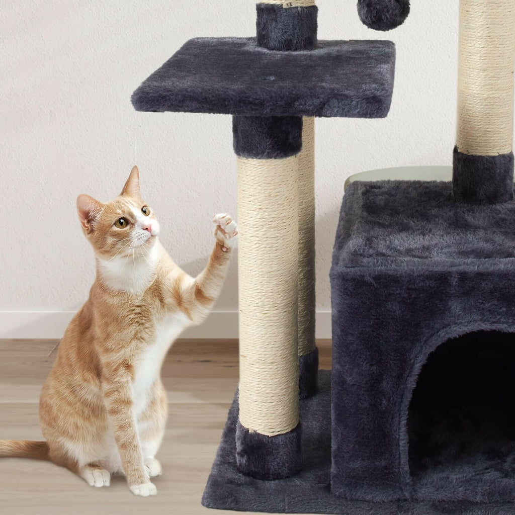 OPEN BOX - FISH&NAP Cute Cat Tree Kitten Cat Tower for Indoor Cat Condo Sisal