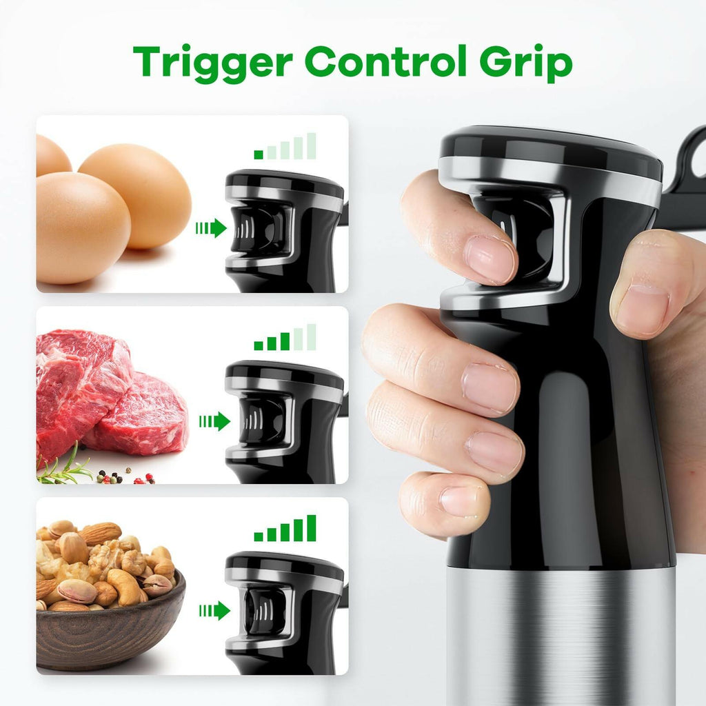Immersion Blender Handheld Corded Hand Blenders Set 1100W, Trigger Variable
