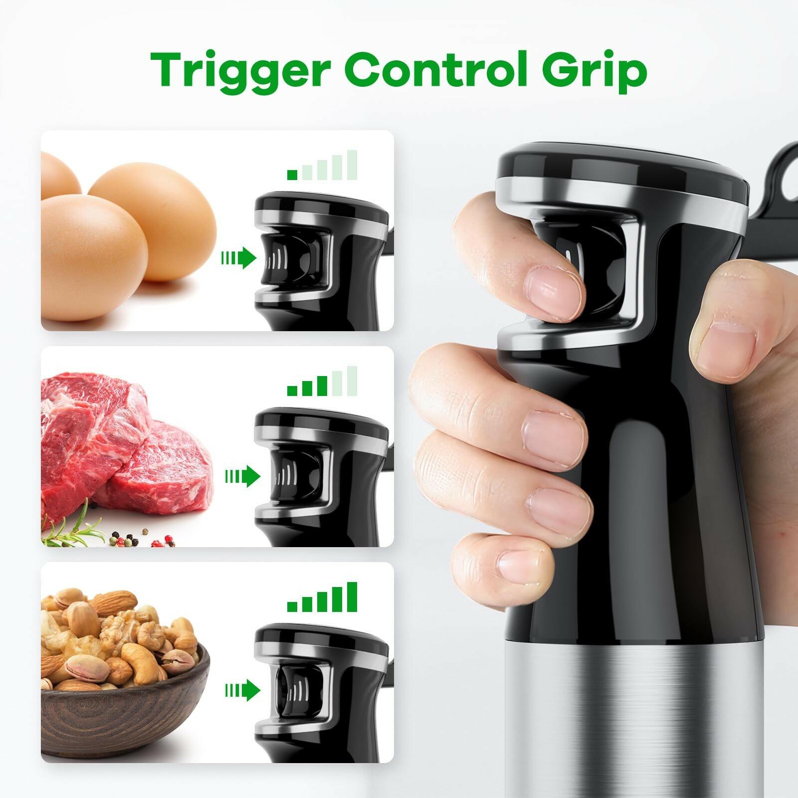 Immersion Blender Handheld Corded Hand Blenders Set 1100W, Trigger Variable
