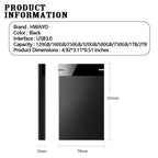 HWAYO 2.5'' 160GB Ultra Slim Portable External Hard Drive USB3.0 HDD Storage for