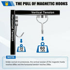 15 Pack LOVIMAG Magnetic Hooks for Cruise Cabins, 60Lbs Swivel Magnetic Hooks