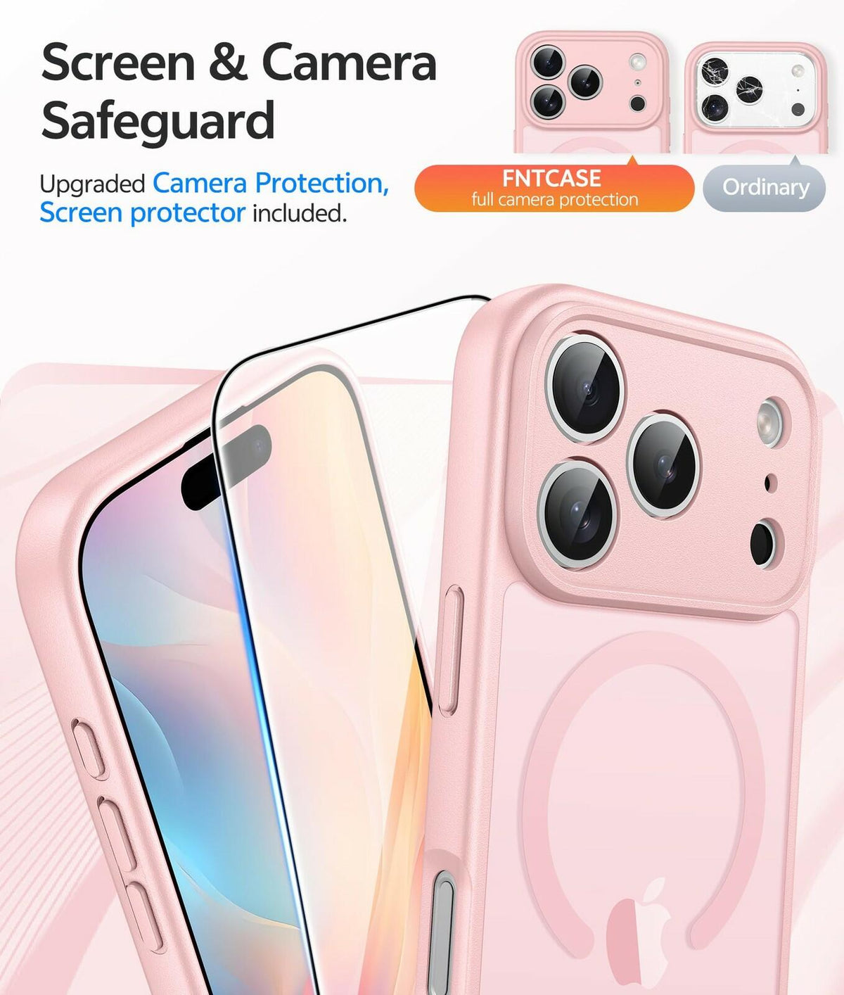 FNTCASE for iPhone 17 Pro-Max Case: [Compatible with Magsafe] Translucent Matte