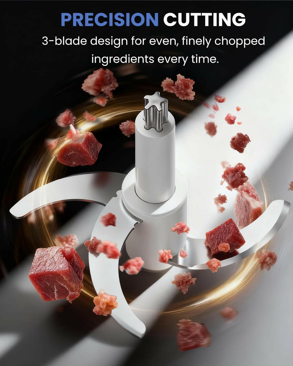 LINKChef Food Processor Small, 6 Cup Food Chopper with Container, 1.5L 250W