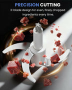 LINKChef Food Processor Small, 6 Cup Food Chopper with Container, 1.5L 250W