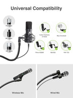 Elitehood Aluminum Foldable Microphone Stand, 82’’ Tall & Height Adjustable Mic
